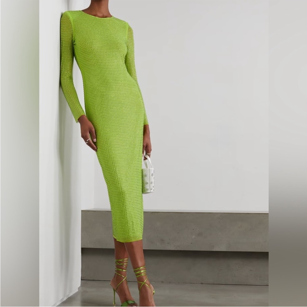 Self-Portrait Crystal Midi Dress